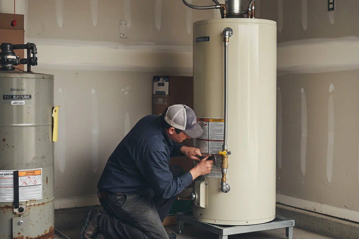 Water heater and shutoff valve replacement in Mount Hope